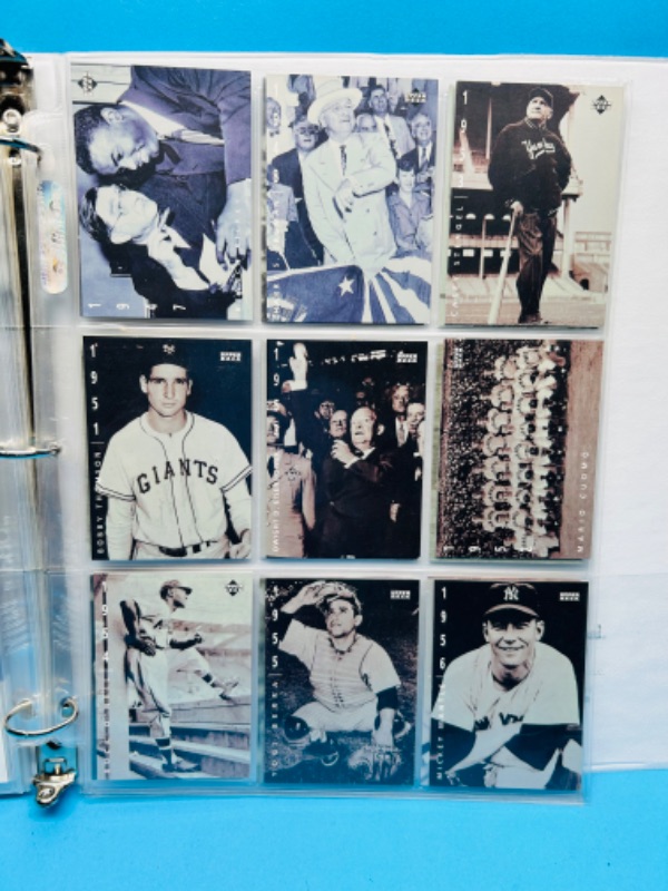 Photo 3 of 811609…91 Upper deck baseball trading cards that capture historic past in binder 