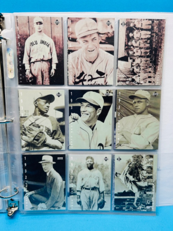 Photo 6 of 811609…91 Upper deck baseball trading cards that capture historic past in binder 