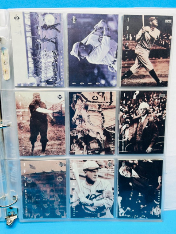 Photo 9 of 811609…91 Upper deck baseball trading cards that capture historic past in binder 