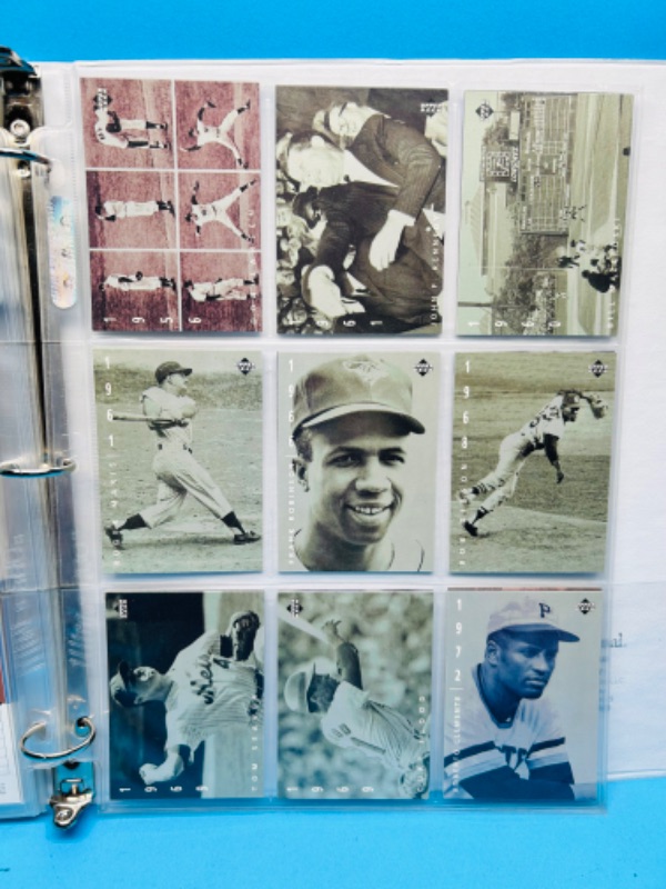 Photo 4 of 811609…91 Upper deck baseball trading cards that capture historic past in binder 