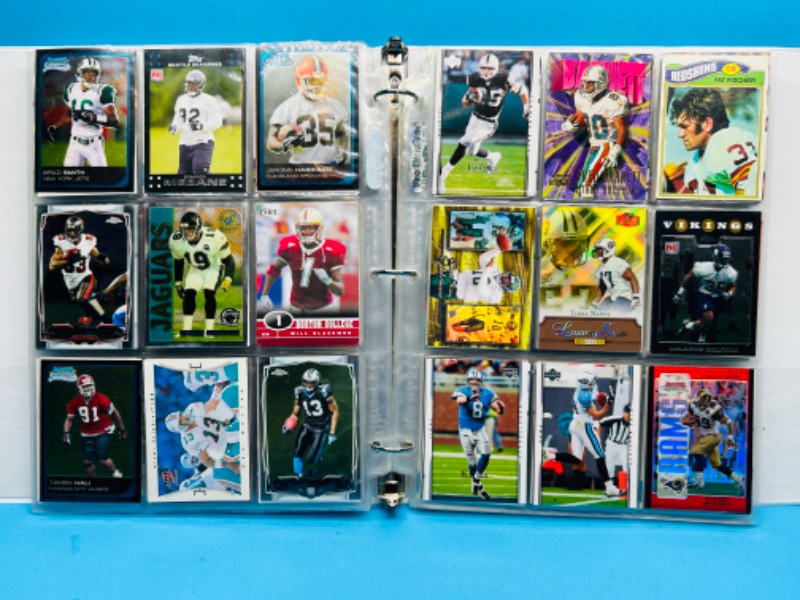 Photo 1 of 811612…270 mixed football trading cards in binder 