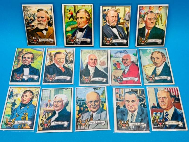 Photo 1 of 811615…14 vintage 1973 topps presidents cards