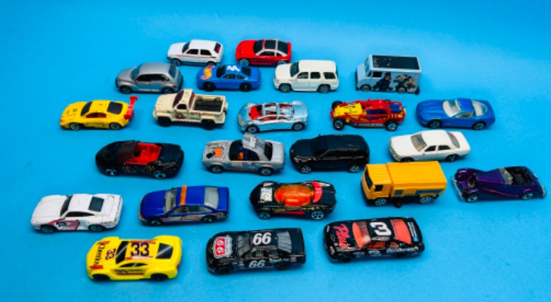 Photo 1 of 811619…23 die cast cars with some scuffs, chips, missing tires, etc.