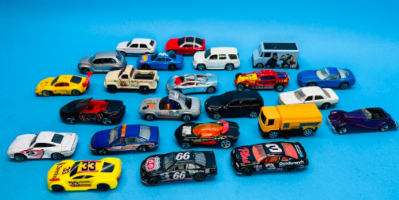 Photo 3 of 811619…23 die cast cars with some scuffs, chips, missing tires, etc.