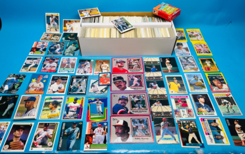 Photo 1 of 1500+ mixed baseball trading cards in box 