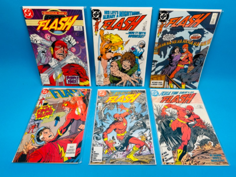 Photo 1 of 811634…6 Flash  comics in plastic sleeves 