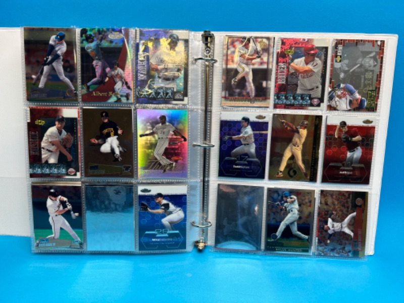 Photo 10 of 811659…252 mixed baseball refractor, chrom, foil and holo cards in binder. All pages photoed