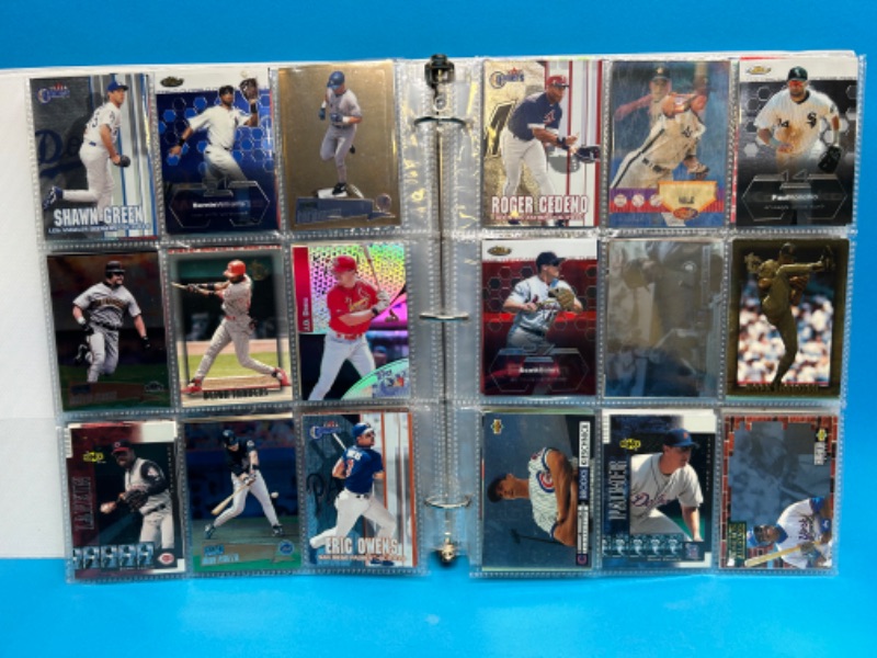 Photo 7 of 811659…252 mixed baseball refractor, chrom, foil and holo cards in binder. All pages photoed