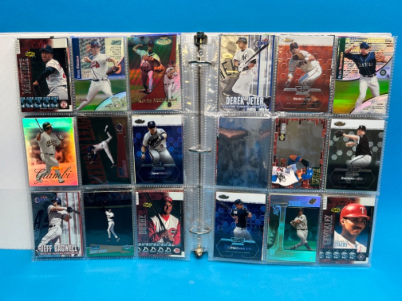 Photo 8 of 811659…252 mixed baseball refractor, chrom, foil and holo cards in binder. All pages photoed