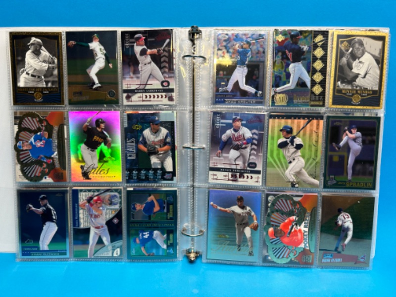 Photo 2 of 811660…252 mixed baseball refractor, chrome, foil, and holo cards in binder-all pages photoed