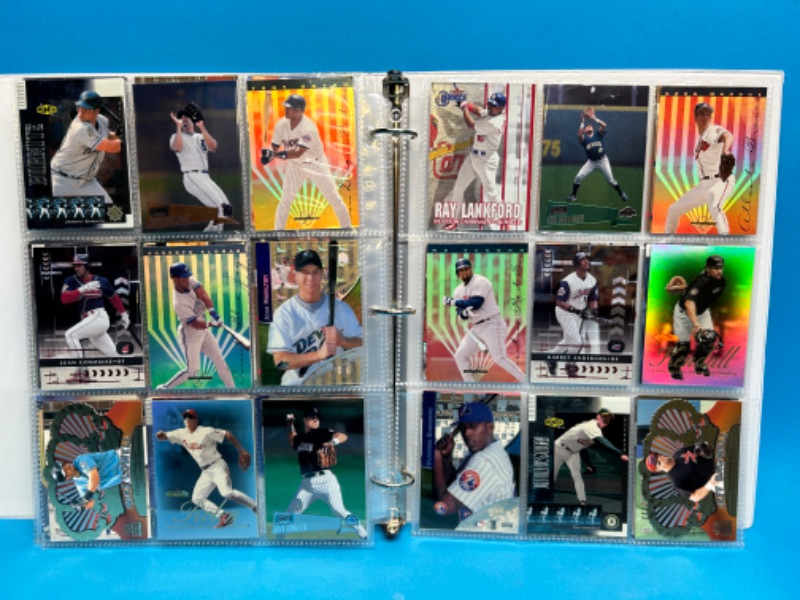 Photo 3 of 811660…252 mixed baseball refractor, chrome, foil, and holo cards in binder-all pages photoed