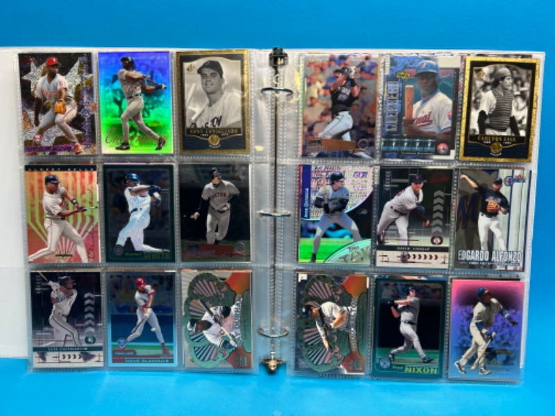 Photo 11 of 811660…252 mixed baseball refractor, chrome, foil, and holo cards in binder-all pages photoed