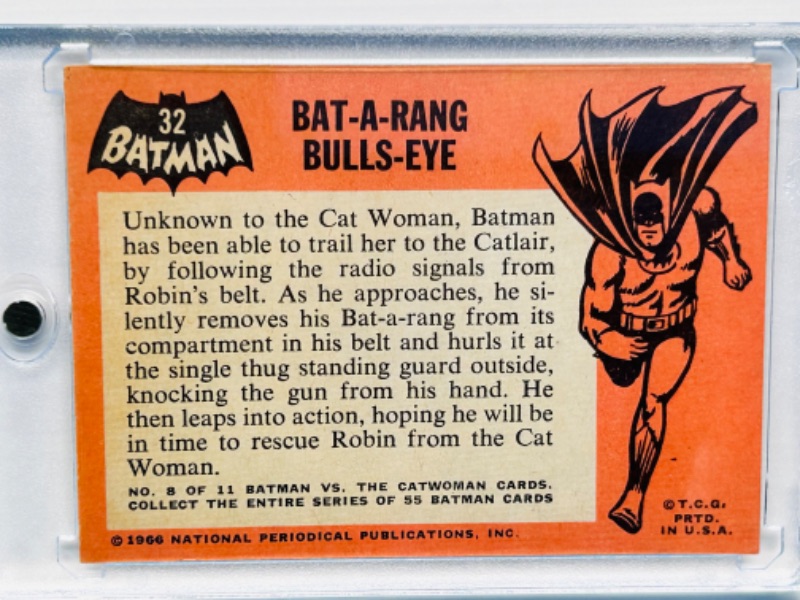 Photo 2 of 811663…vintage 1966 Batman card 32 in hard plastic case 