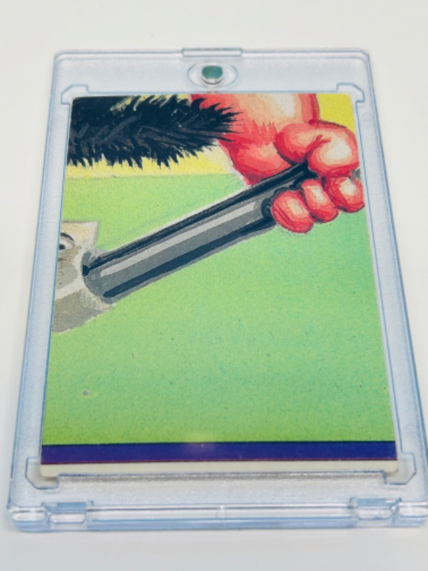 Photo 2 of 811669…vintage 1987 Garbage pail Kids sticker card Barb Wire  in hard plastic case 