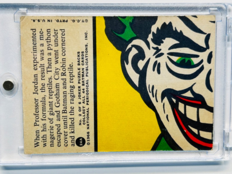 Photo 2 of 811677…vintage 1966 Batman card 2 Joker puzzle back in hard plastic case 