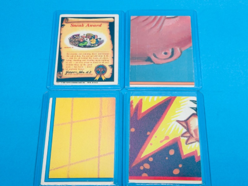 Photo 2 of 811685…4 vintage 1985-87 garbage pail kids sticker cards in hard plastic sleeves 