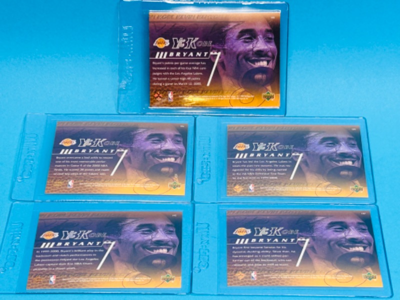 Photo 2 of 811691…5 Kobe Bryant Y3K cards in hard plastic sleeves 