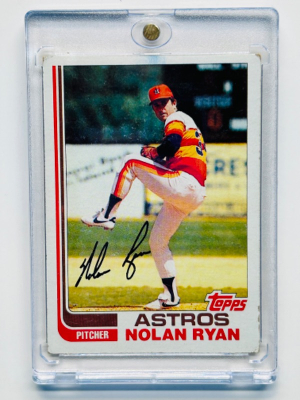 Photo 1 of 811693…topps Nolan Ryan card 90 in hard plastic case 