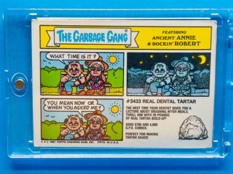 Photo 2 of 811695…vintage 1987 garbage pail kids Bud Sucker sticker card in hard plastic case 