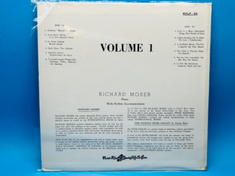 Photo 2 of 811705…Richard Moser vinyl record 33 rpm in plastic sleeve 