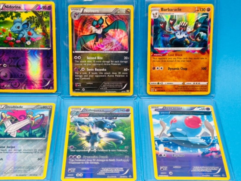 Photo 3 of 811741…8 Pokémon reverse holo and holo cards in hard plastic sleeves 