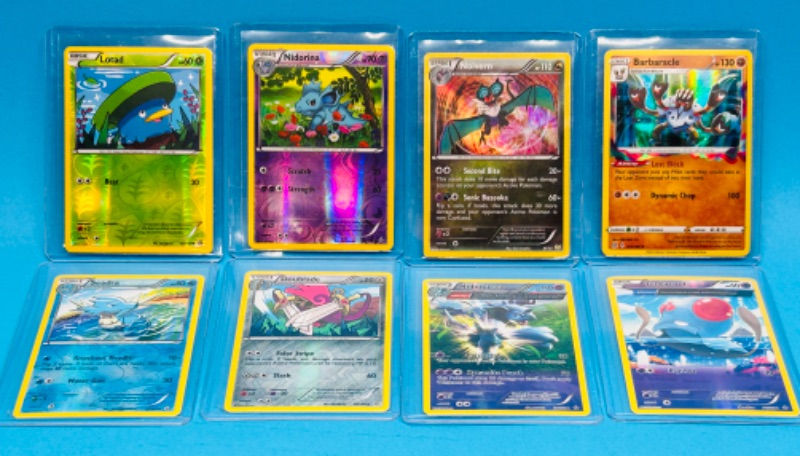 Photo 1 of 811741…8 Pokémon reverse holo and holo cards in hard plastic sleeves 