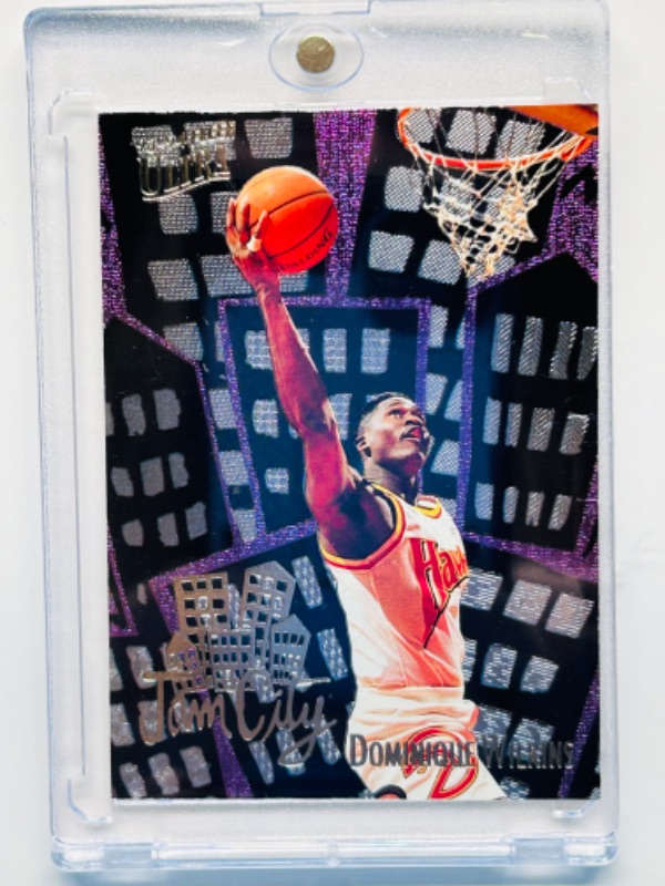 Photo 3 of 811743…Dominique Wilkins Jam City card 9 in hard plastic case 