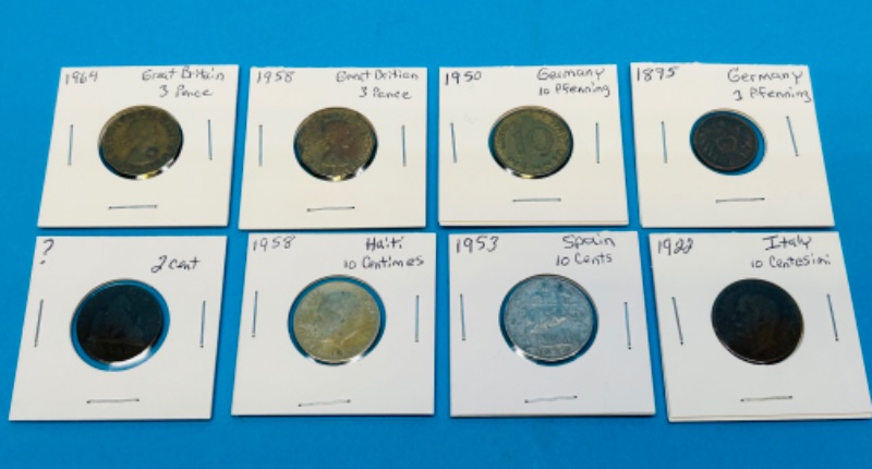 Photo 1 of 811754… 8 circulated foreign coins 