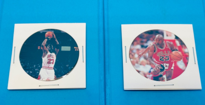 Photo 1 of 811755…1995 Michael Jordan milk caps in hard plastic sleeves 