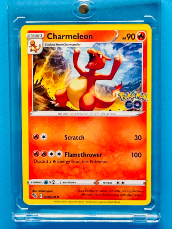 Photo 1 of 811760…Pokémon charmeleon card 009/078 in hard plastic case 