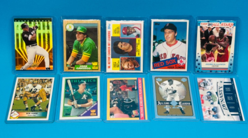 Photo 1 of 811764…10 sports trading cards in hard plastic sleeves 