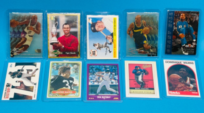 Photo 1 of 811768…10 sports trading cards in hard plastic sleeves 