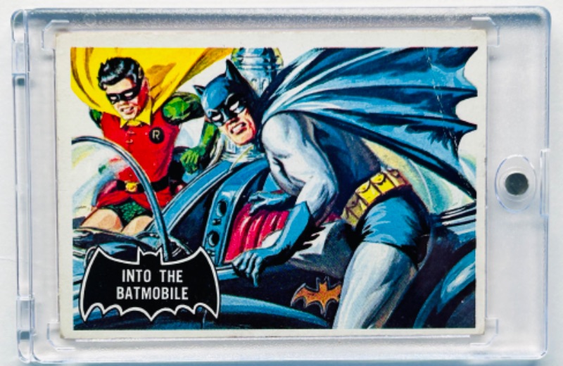 Photo 1 of 811788…vintage 1966 Batman card 8 in hard plastic case -crease and some wear