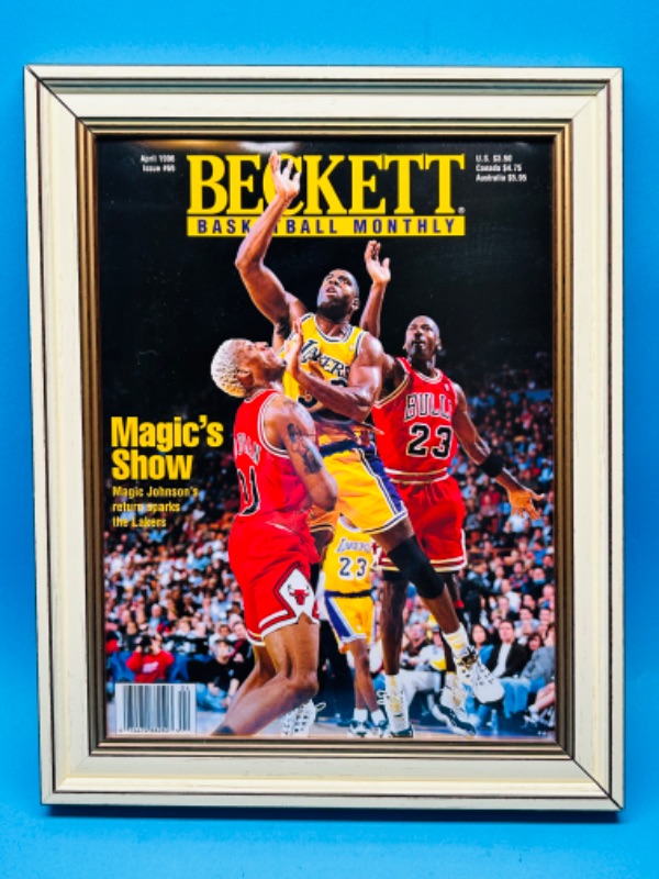 Photo 1 of 811797… framed Beckett magazine featuring Michael Jordan 13 x 10