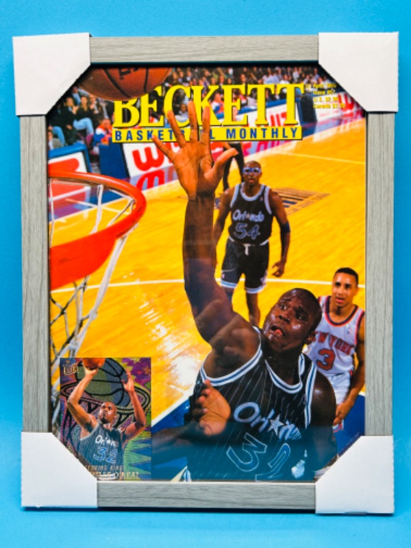 Photo 1 of 811798… framed Beckett magazine featuring Shaquille O’Neal  9.5 x 12”