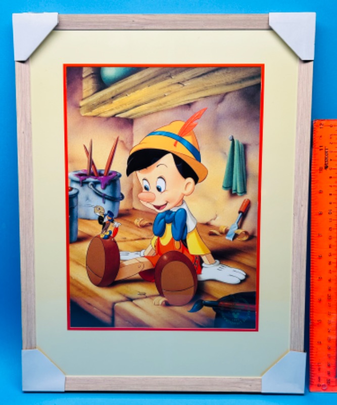 Photo 1 of 811803…Disney 1993 Pinocchio Lithograph-exclusive commemorative in 17 x 13 frame