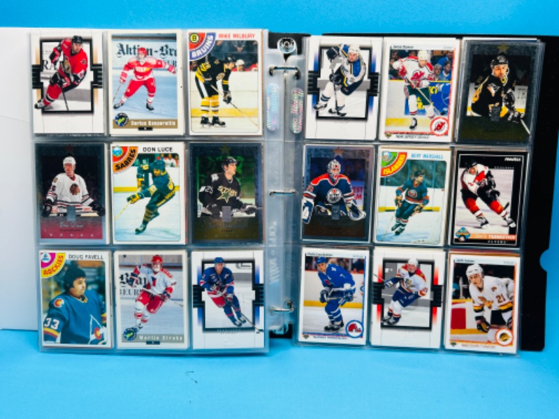 Photo 8 of 811809…324 mixed hockey cards in binder-photo of each page