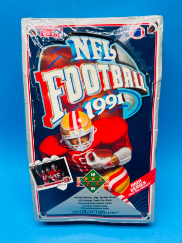 Photo 3 of 811814…final sale no returns/refunds-sealed Upper Deck 1991 Football card box -find the Joe Namath!