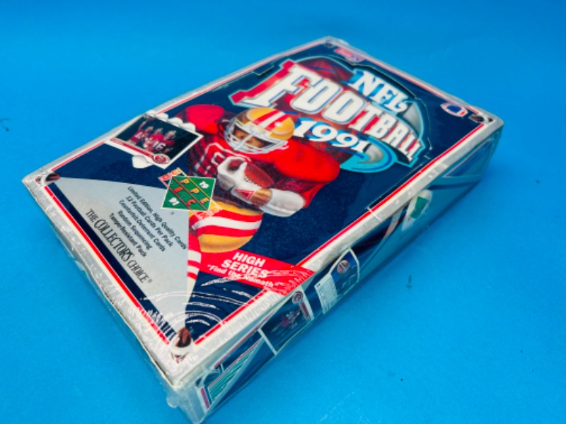 Photo 1 of 811814…final sale no returns/refunds-sealed Upper Deck 1991 Football card box -find the Joe Namath!