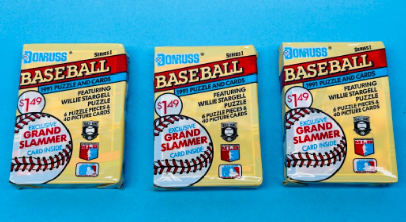 Photo 1 of 811818…sealed Donruss 1991 baseball card packs