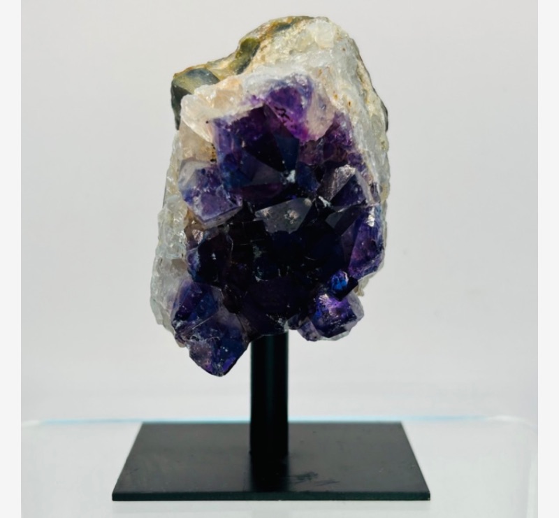 Photo 1 of 811822…  4” amethyst crystal rock on stand-height includes stand 