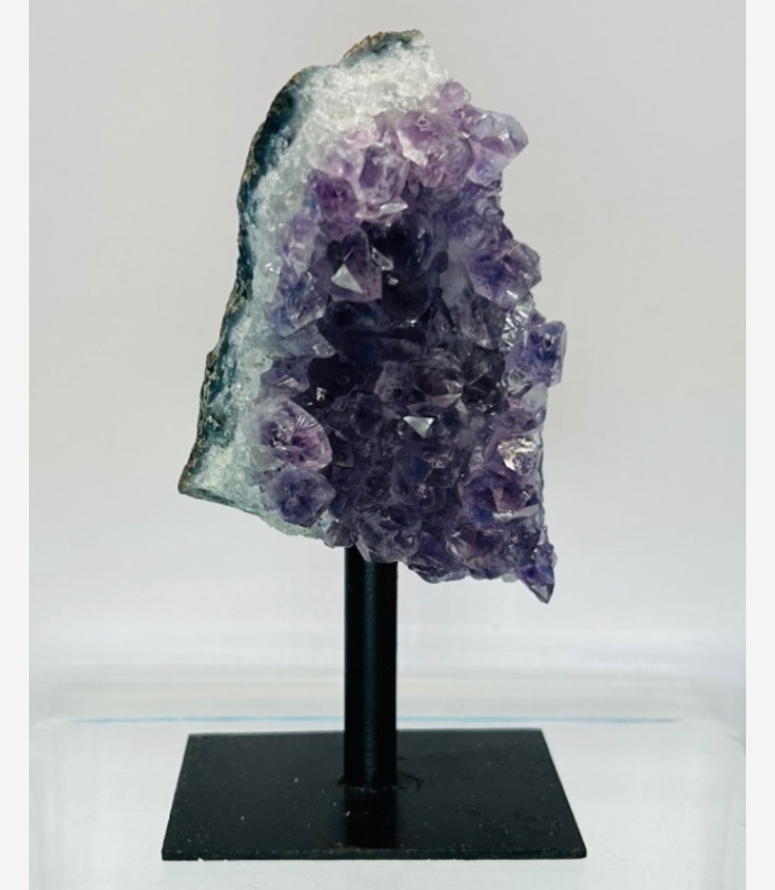 Photo 1 of 811823… 5”amethyst crystal rock on stand-height includes stand 