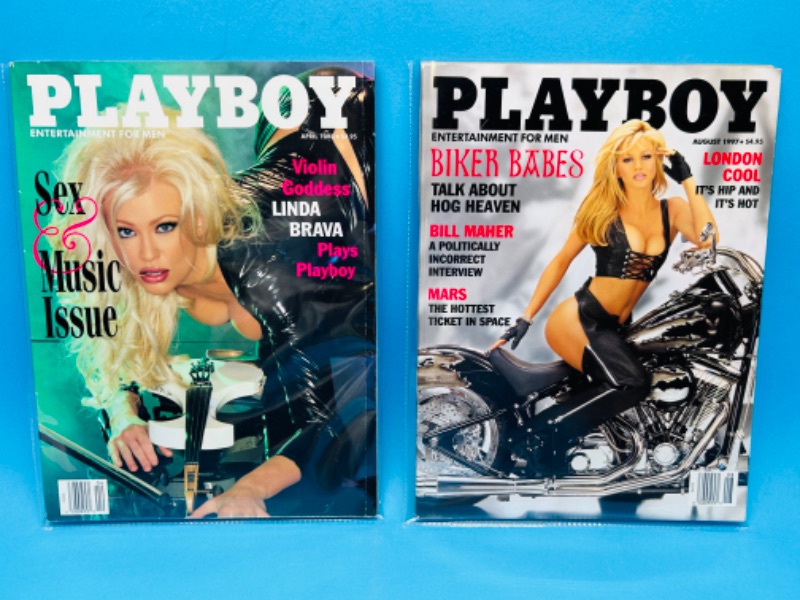 Photo 1 of 811870… adults only-2 Playboy magazines in plastic sleeves from late 1990’s