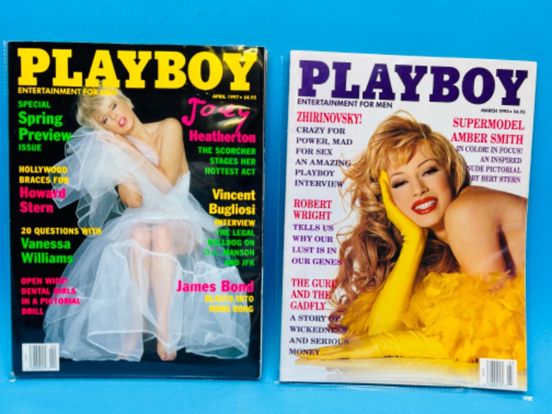 Photo 1 of 811871… adults only-2 Playboy magazines in plastic sleeves from 1990’s