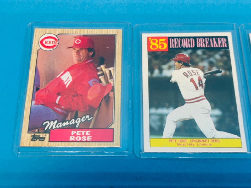 Photo 2 of 811884…4 Pete Rose trading cards in hard plastic sleeves 