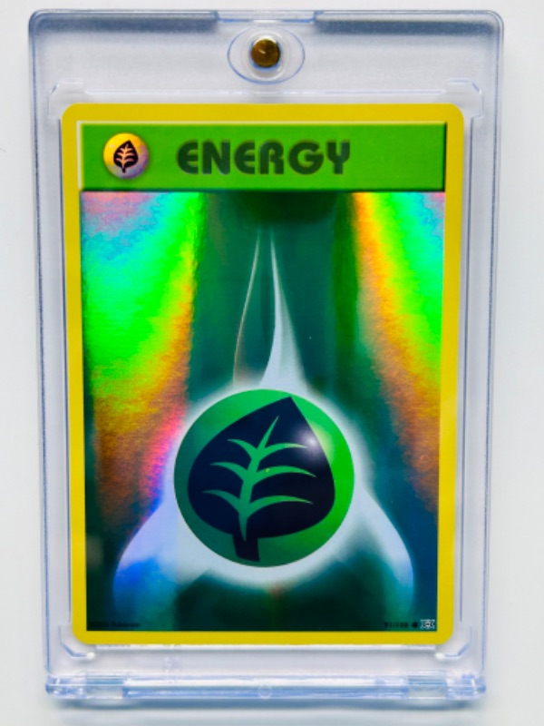 Photo 1 of 811902… Pokémon holo foil card in hard plastic case Energy 