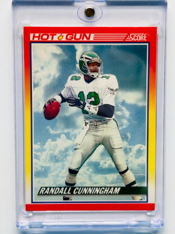 Photo 1 of 811906…Randall Cunningham Hot Gun card 563 in hard plastic case