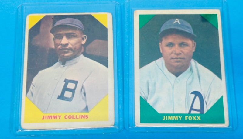 Photo 1 of 811914…vintage 1960 baseball cards in hard plastic sleeves-wear from age