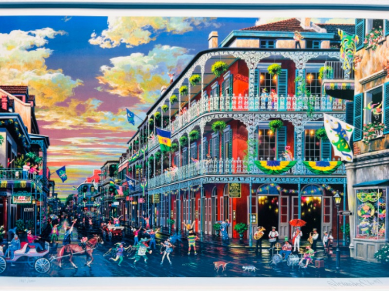 Photo 3 of 811918…signed and numbered Alexander Chen French quarters art lithograph 21x15”