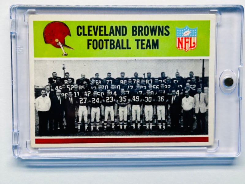 Photo 1 of 811928…vintage 1965 Cleveland Browns team card  in hard plastic case 